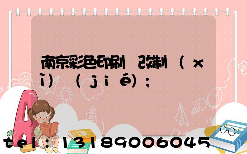 南京彩色印刷廠改制細(xì)節(jié)