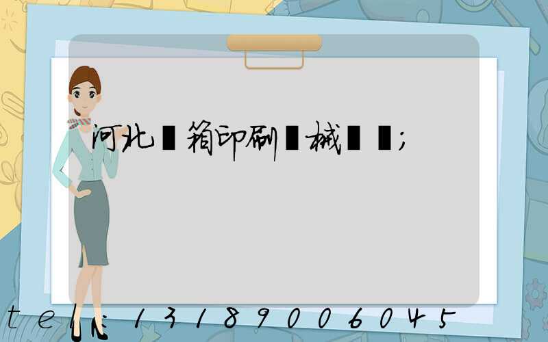 河北紙箱印刷機械設備