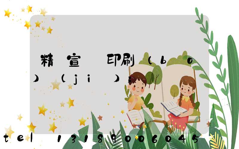 精裝宣傳冊印刷報(bào)價(jià)