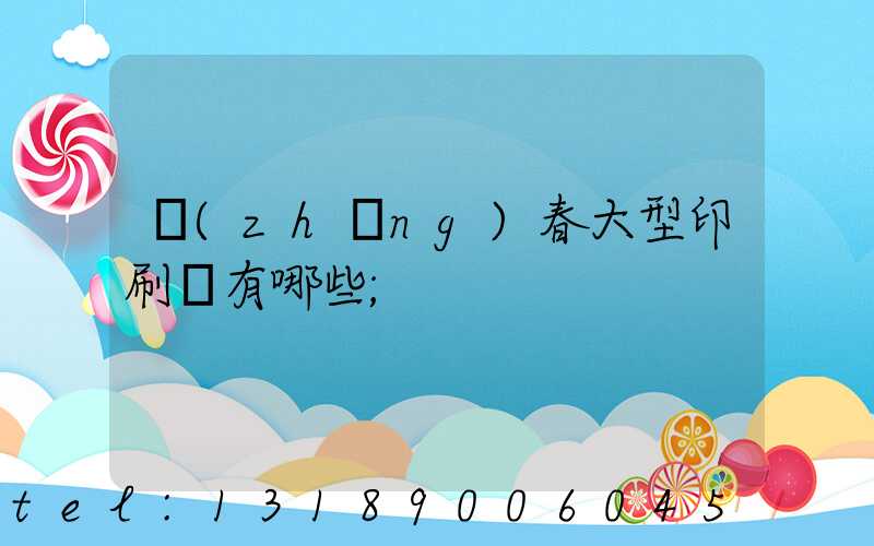 長(zhǎng)春大型印刷廠有哪些