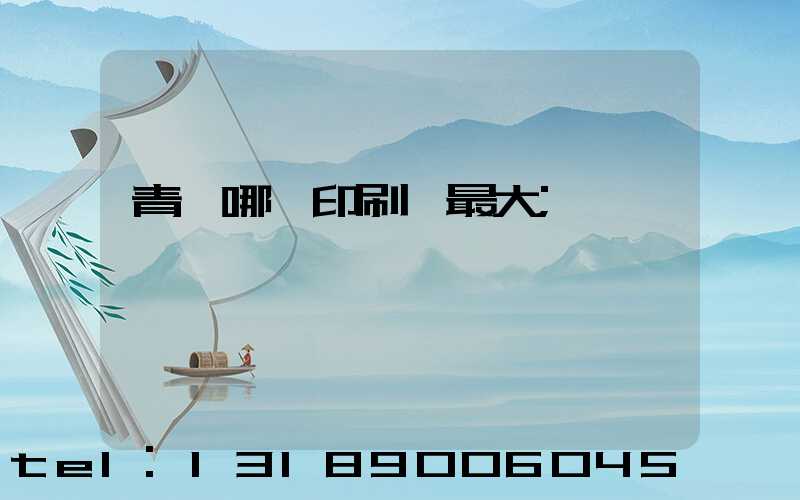 青島哪個印刷廠最大